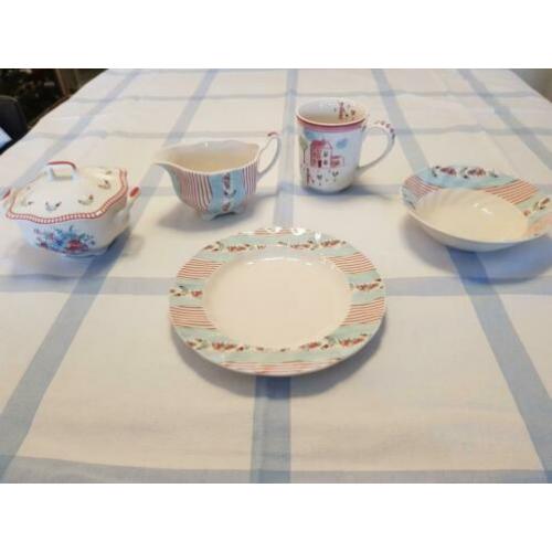 Johnson Bros boerderij chic - kip ontbijt set