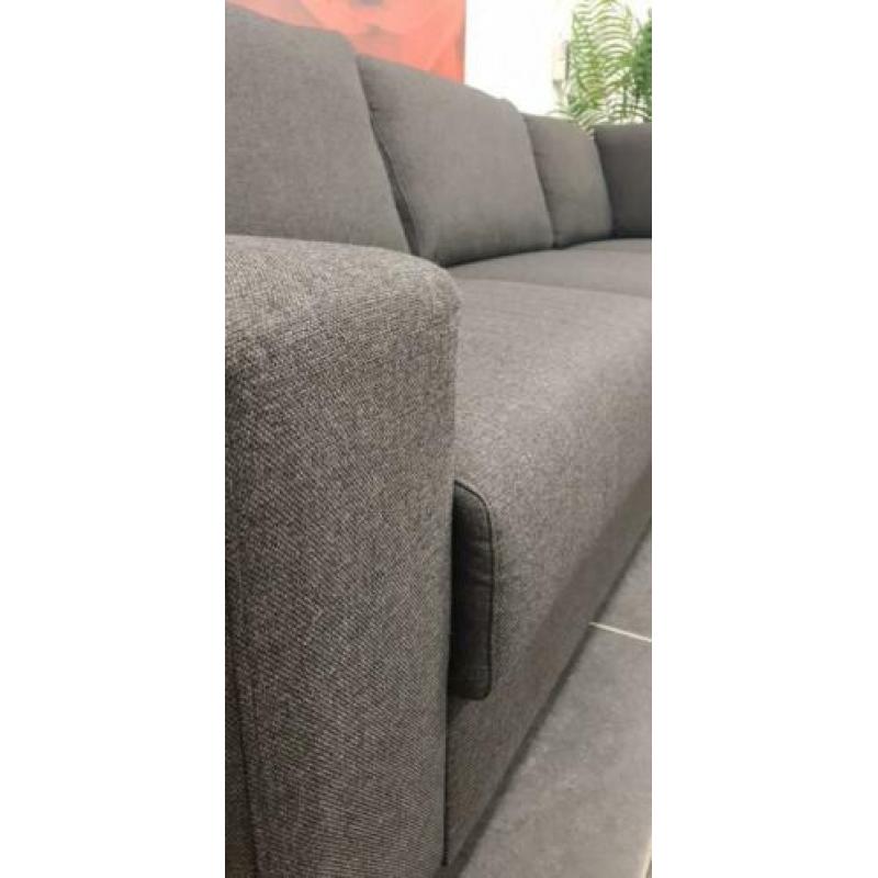 Hoekbank 4-zits grijs 280 x 215 (bezorging mogelijk)