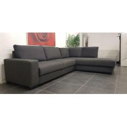 Hoekbank 4-zits grijs 280 x 215 (bezorging mogelijk)