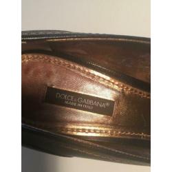 Dames pump Dolce & Gabbana, mt 38 donkerbruin leer
