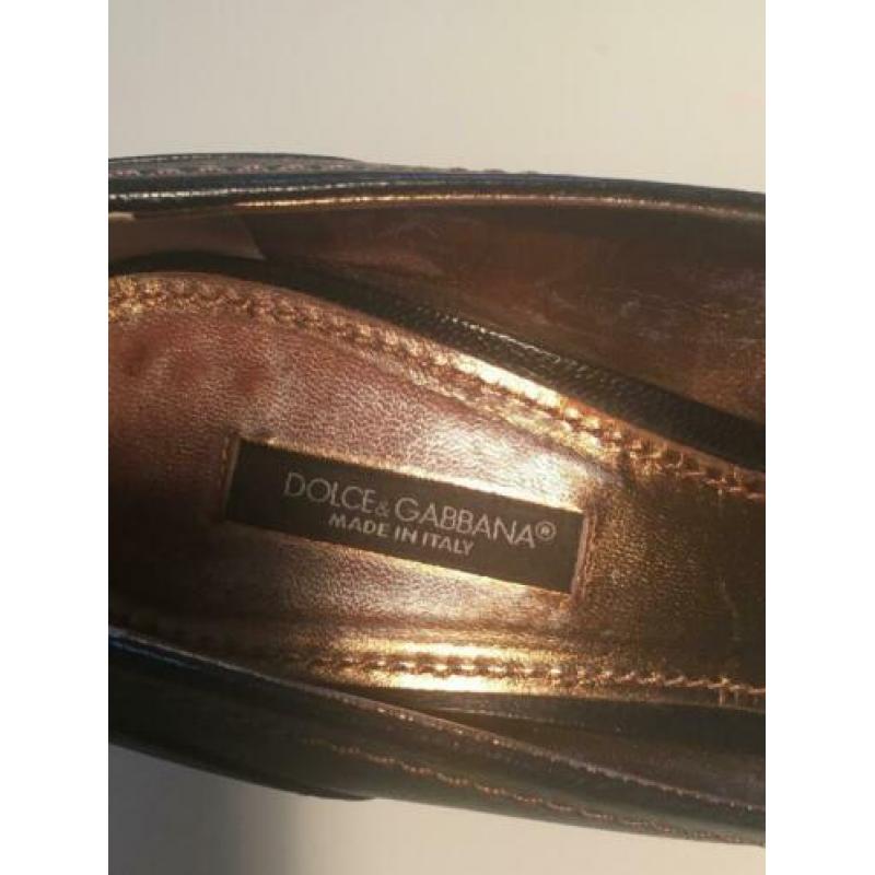 Dames pump Dolce & Gabbana, mt 38 donkerbruin leer
