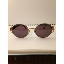 Nina Ricci 3438 Zonnebril, Vintage Zwart-Goud, '90, ZGAN!!