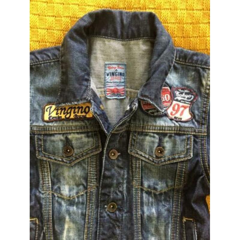 ==Nieuw== Vingino spijkerjas jeans jas maat 110 (maat 5)