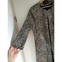 Panterprint halflange blazer Classic Tricot, maat L