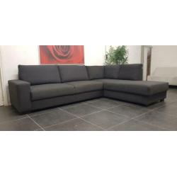 Hoekbank 4-zits grijs 280 x 215 (bezorging mogelijk)