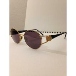 Nina Ricci 3438 Zonnebril, Vintage Zwart-Goud, '90, ZGAN!!