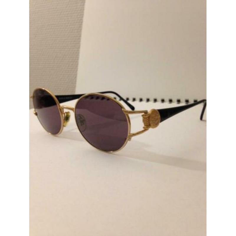 Nina Ricci 3438 Zonnebril, Vintage Zwart-Goud, '90, ZGAN!!