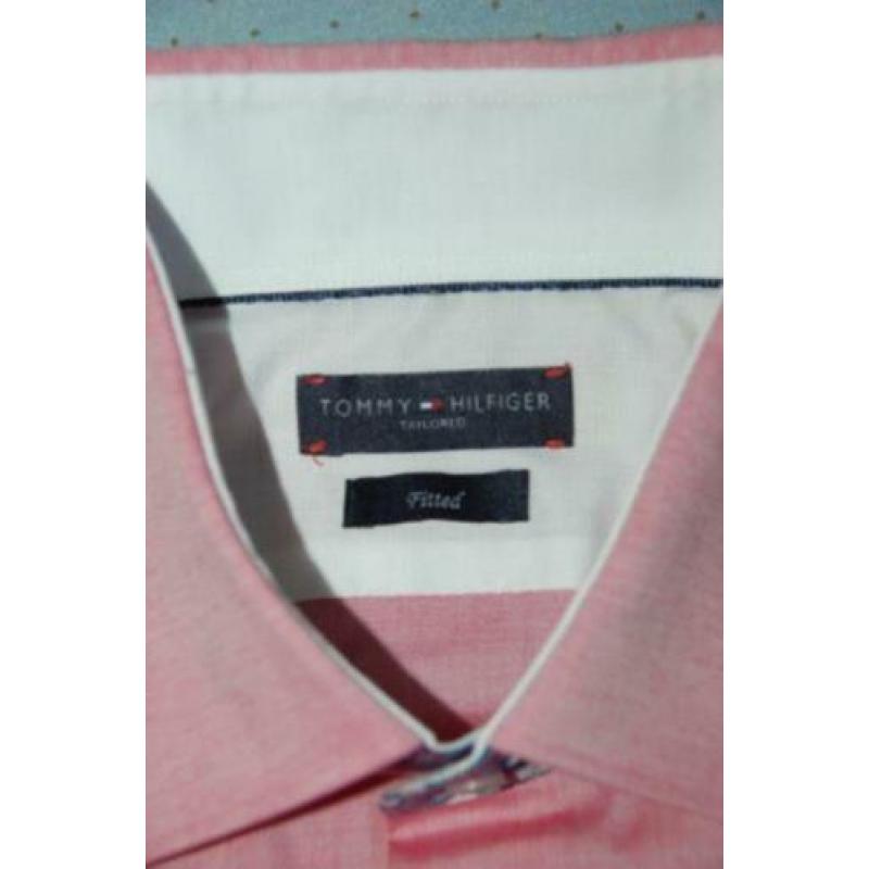 NIEUW TOMMY HILFIGER overhemd, shirt, oud roze, Mt. 40