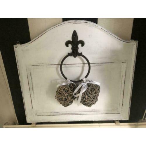 Houten Paneeltje Antiek Wit