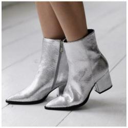 Fabienne chapot metallic zilveren laarsjes 38 zilver