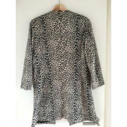 Panterprint halflange blazer Classic Tricot, maat L