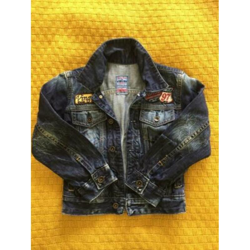 ==Nieuw== Vingino spijkerjas jeans jas maat 110 (maat 5)