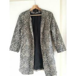 Panterprint halflange blazer Classic Tricot, maat L