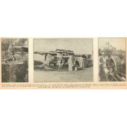 Egypte Palestina Reuzengebergte noria molen knipsel 1928