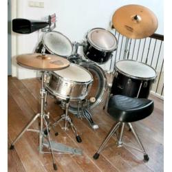 Pearl drumset zwart - 7-delig