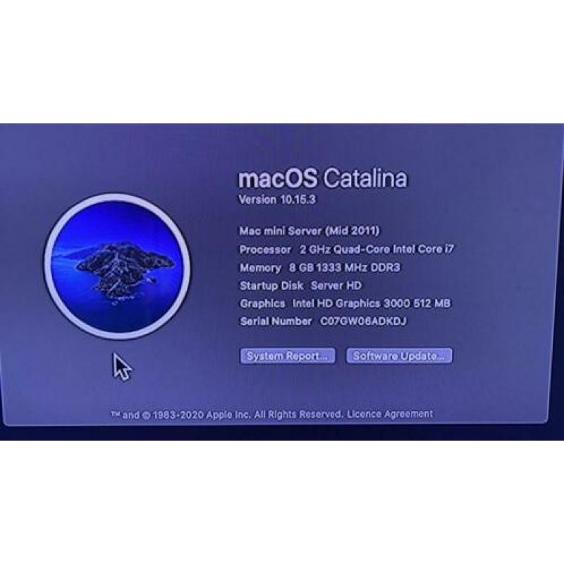 Mac Mini Late 2011 i7/2,9Ghz/1,5tb/Server met MacOS X 10.15!