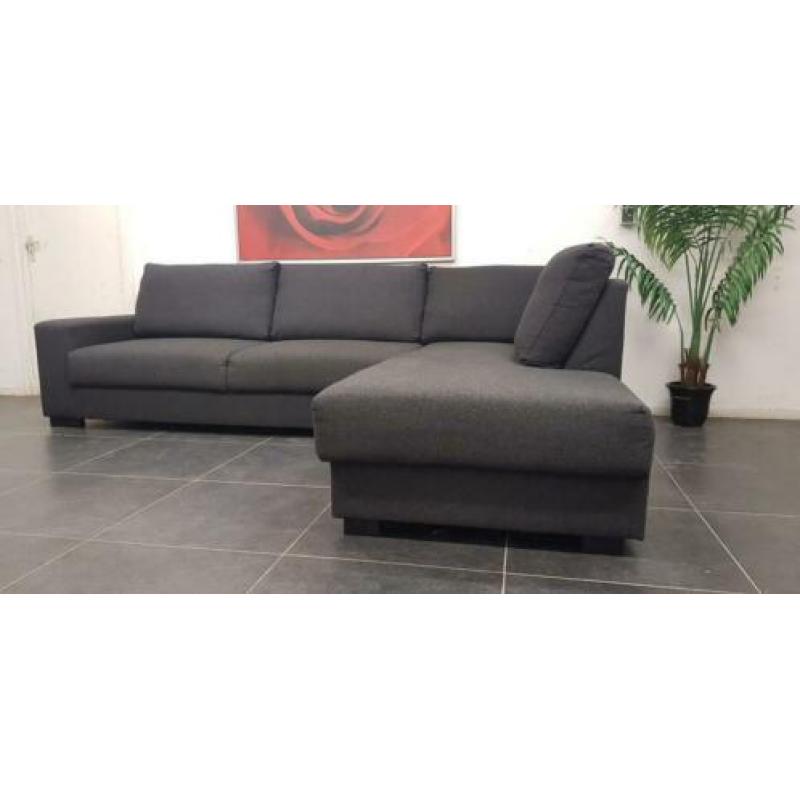 Hoekbank 4-zits grijs 280 x 215 (bezorging mogelijk)