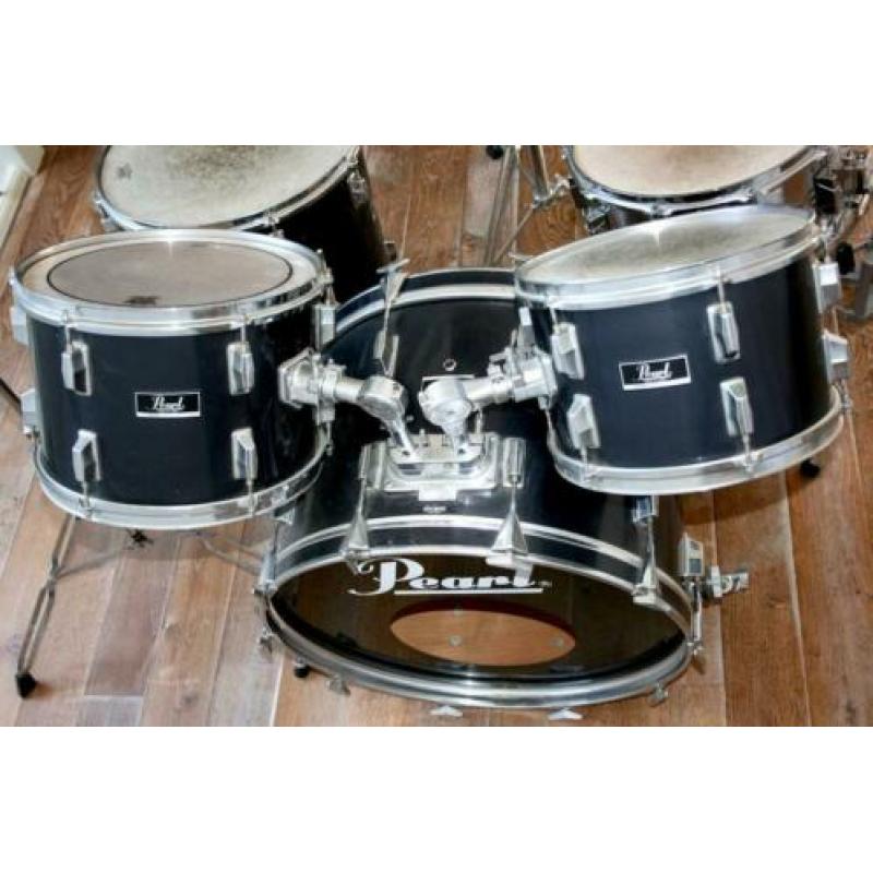 Pearl drumset zwart - 7-delig