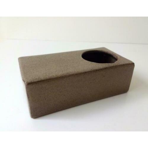 Keramiek blokvaas beige gemêleerd Cor Unum 2356-k