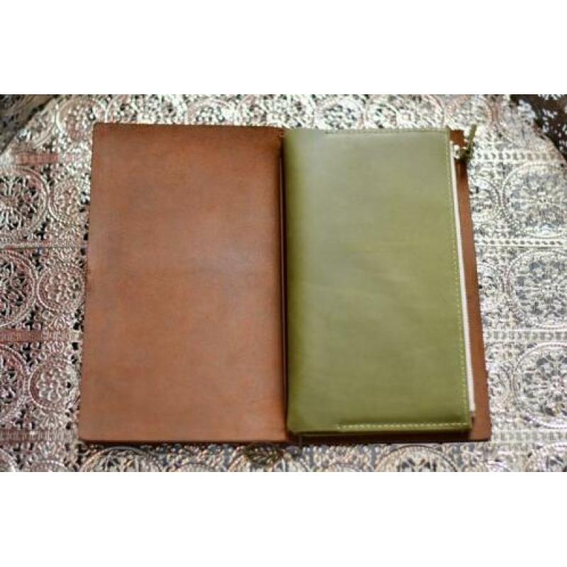 Midori Traveler's notebook regular size met leren insert