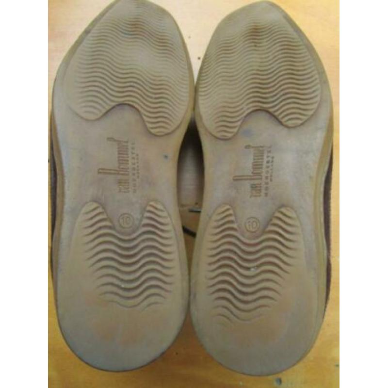 Bruine leren van Bommel schoenen maat 10=44, kroko optiek