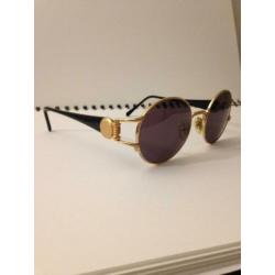 Nina Ricci 3438 Zonnebril, Vintage Zwart-Goud, '90, ZGAN!!
