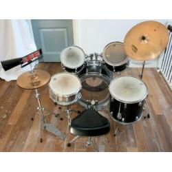 Pearl drumset zwart - 7-delig