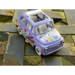 Fiat 500 1/43 VITESSE just married half open lila