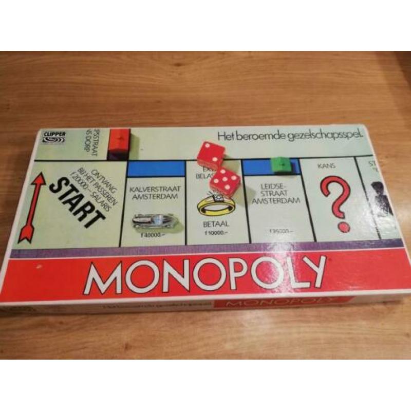 Monopoly met tinnen pionnen-clipper