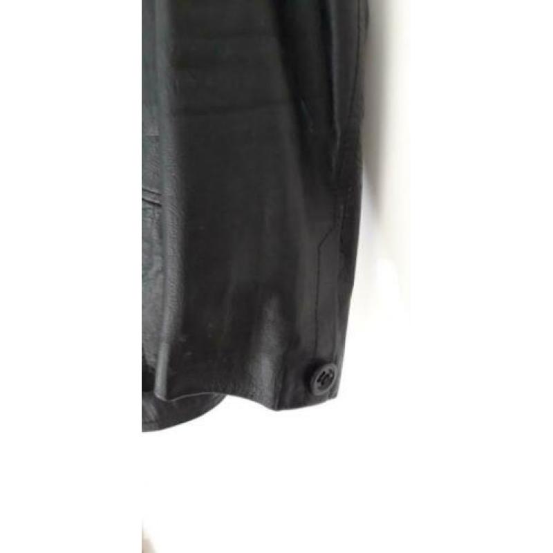 Leren colbert jack jas jacket, zwart mt 52 vintage slim fit