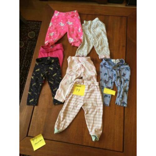Baby kleding 7 stuks broekjes maat 74