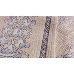 Kleed, handgeweven beige met lichtblauw, prachtige kwaliteit