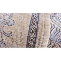 Kleed, handgeweven beige met lichtblauw, prachtige kwaliteit