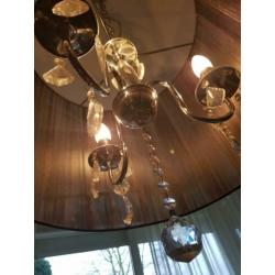 Mooie zwarte organza hanglamp