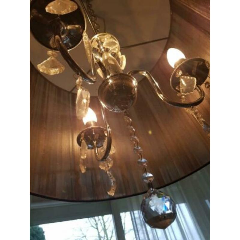Mooie zwarte organza hanglamp