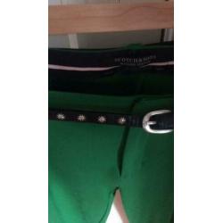 Groene broek Maison Scotch maat P (=36) van joggingstof