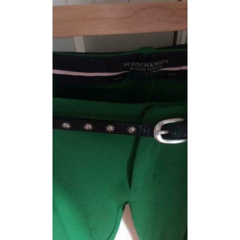 Groene broek Maison Scotch maat P (=36) van joggingstof
