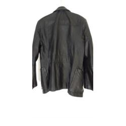 Leren colbert jack jas jacket, zwart mt 52 vintage slim fit