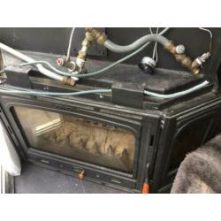 Houtkachel voor centrale verwarming inbouw
