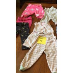 Baby kleding 7 stuks broekjes maat 74
