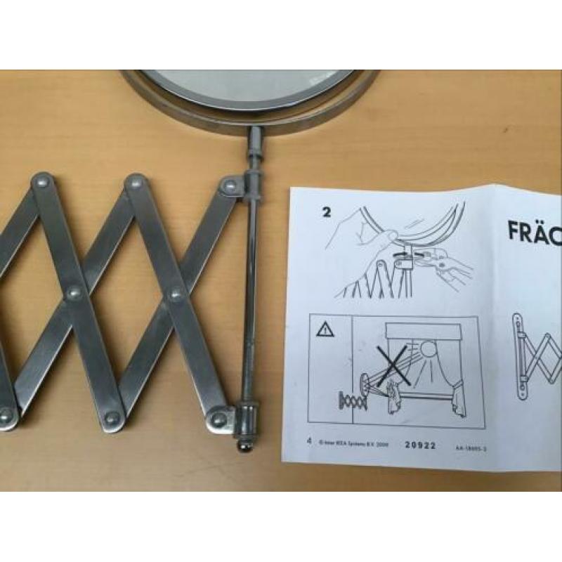 Spiegel Fräck van Ikea, doorsnede 17cm, rvs
