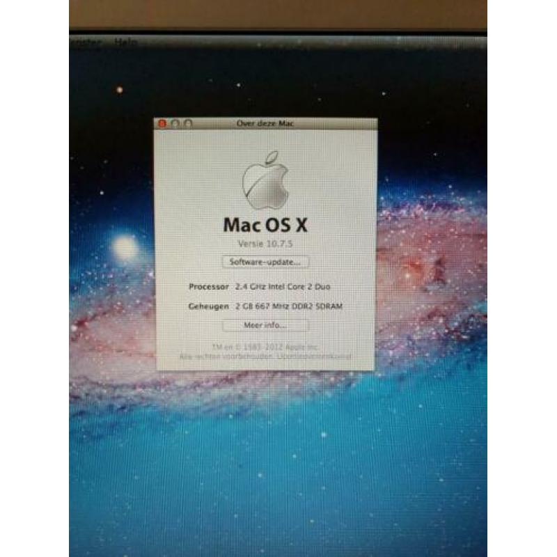 Apple macbook wit 13inch begin 2008
