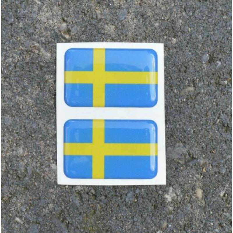 set 3D Zweedse vlag stickers Volvo 850r SAAB Zweden V70 t5