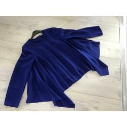 Cos soepel vallende blouse maat M kobaltblauw
