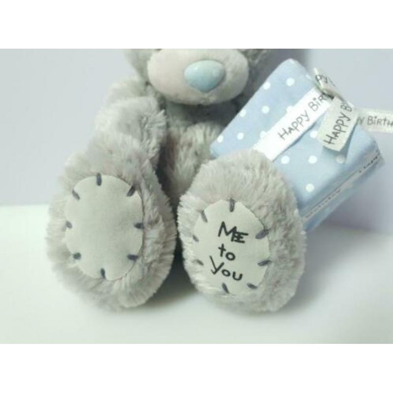 Me to you beer beertje met blauw cadeautje Happy Birthday