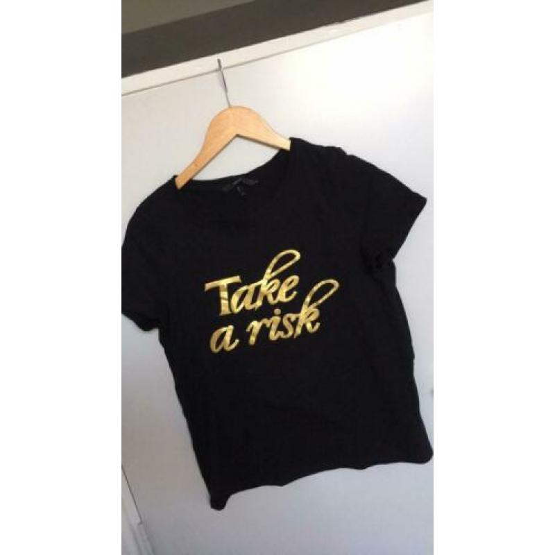 Vero moda??zwart t shirt met tekst??M/nieuw