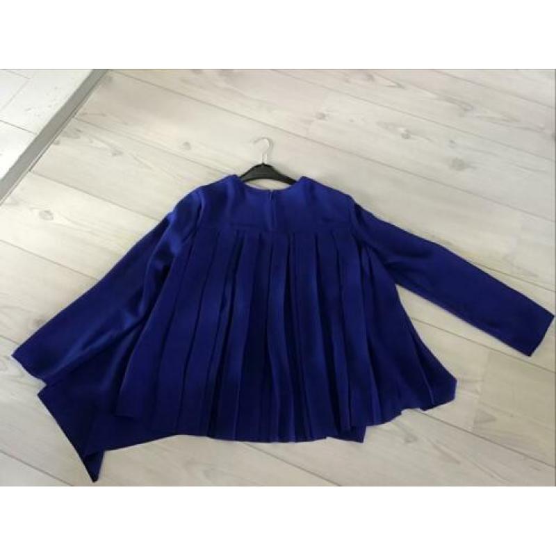 Cos soepel vallende blouse maat M kobaltblauw