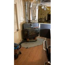 Houtkachel voor centrale verwarming inbouw