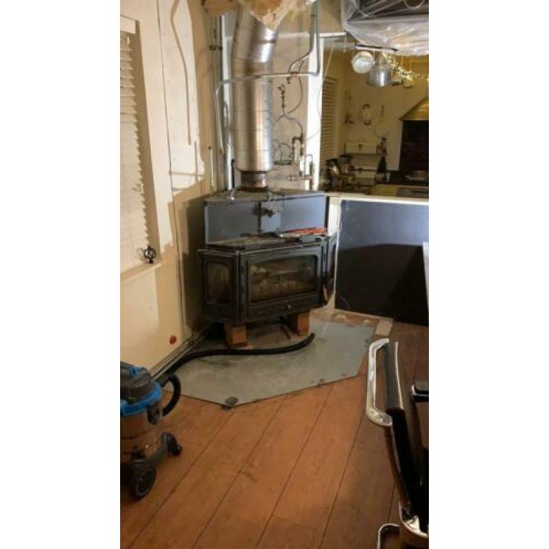 Houtkachel voor centrale verwarming inbouw