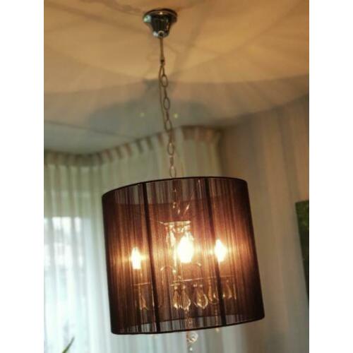 Mooie zwarte organza hanglamp